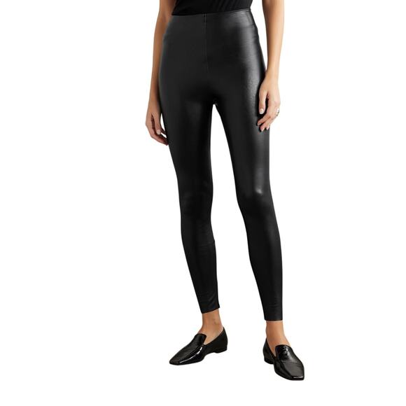 COMMANDO Faux Stretch-leather‎ High Rise Pull On Leggings Black NWT Size Small - Picture 1 of 10